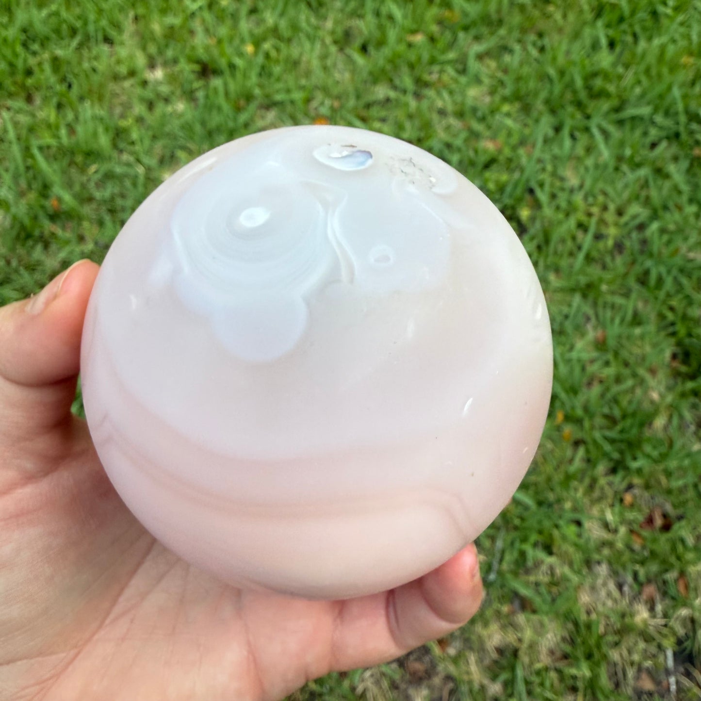 Natural Pink Jelly Crystal Sphere