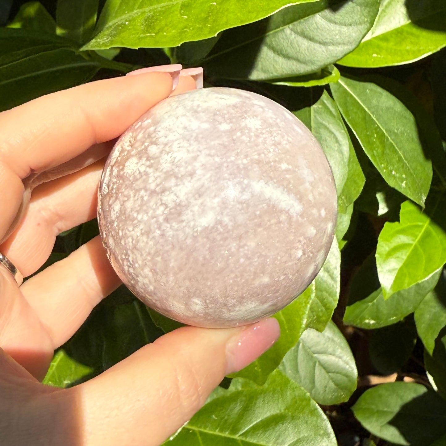 Pink Amethyst & Flower Agate Druzy Crystal Sphere
