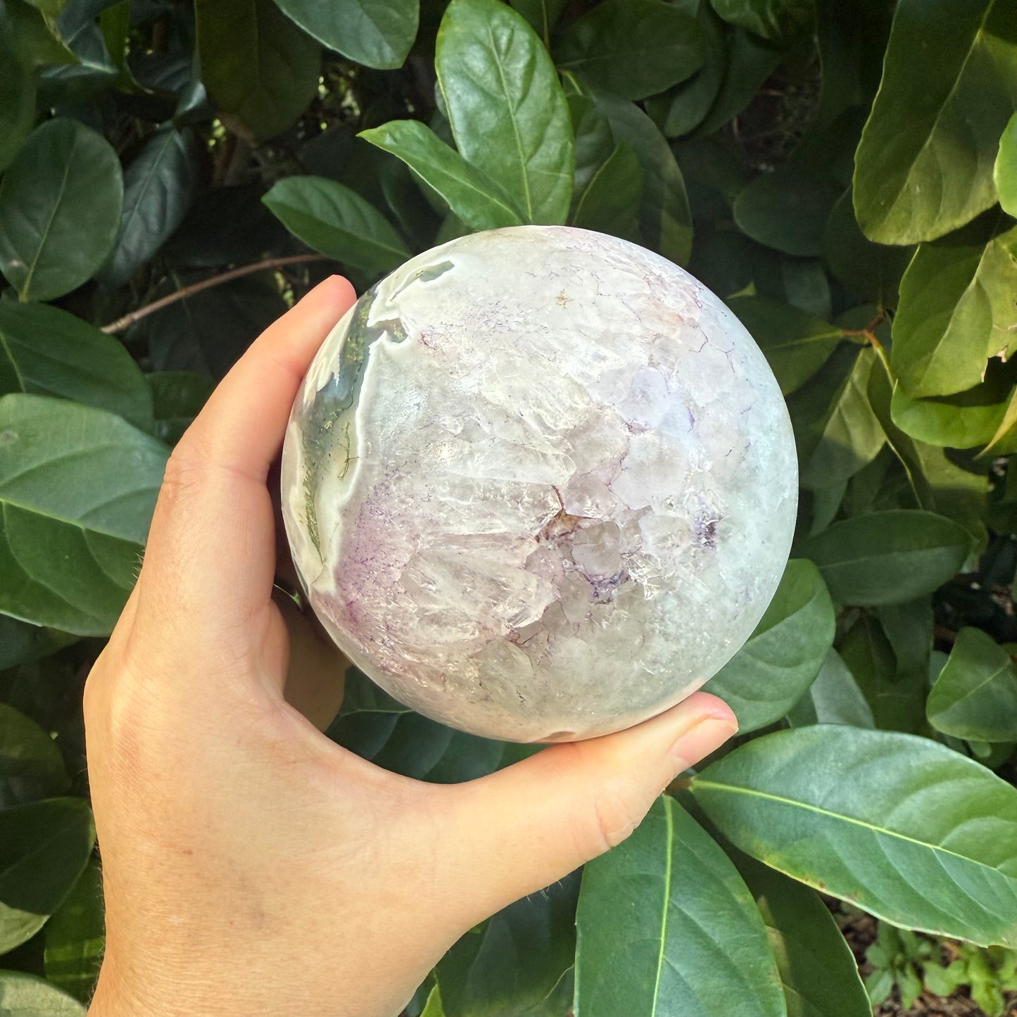 Moss Agate Crystal Sphere