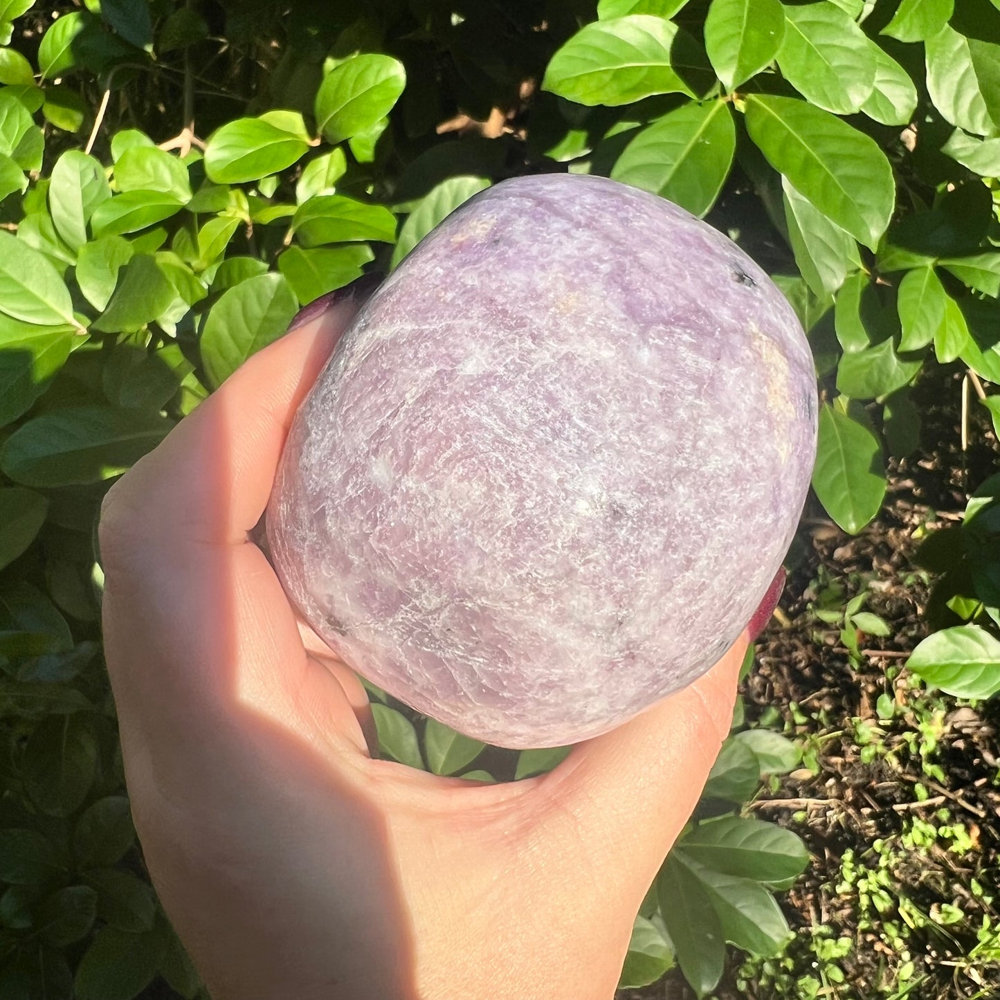 Lepidolite Crystal Skull Carving 2lbs Firm