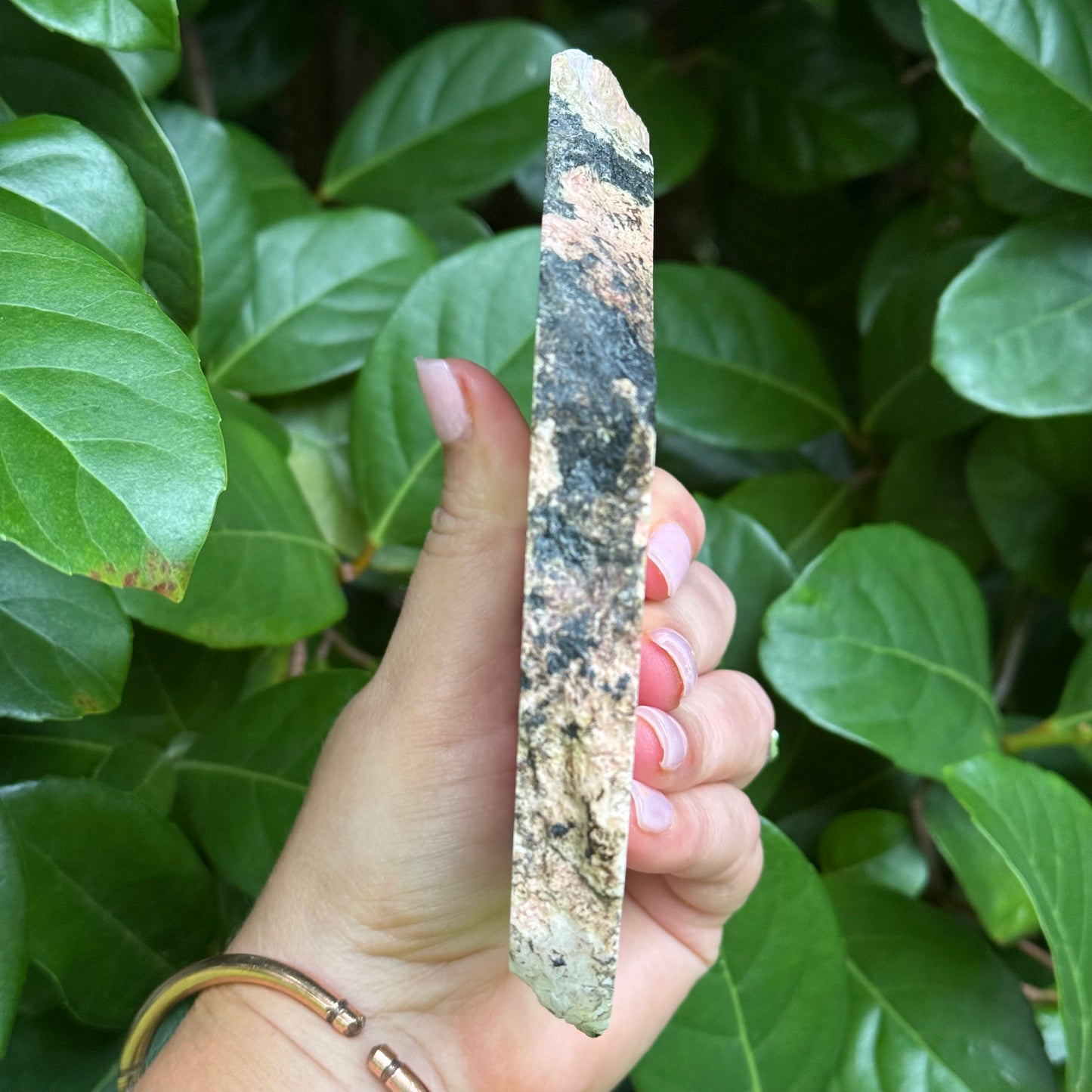 Peruvian Rhodochrosite Crystal Carving Slab