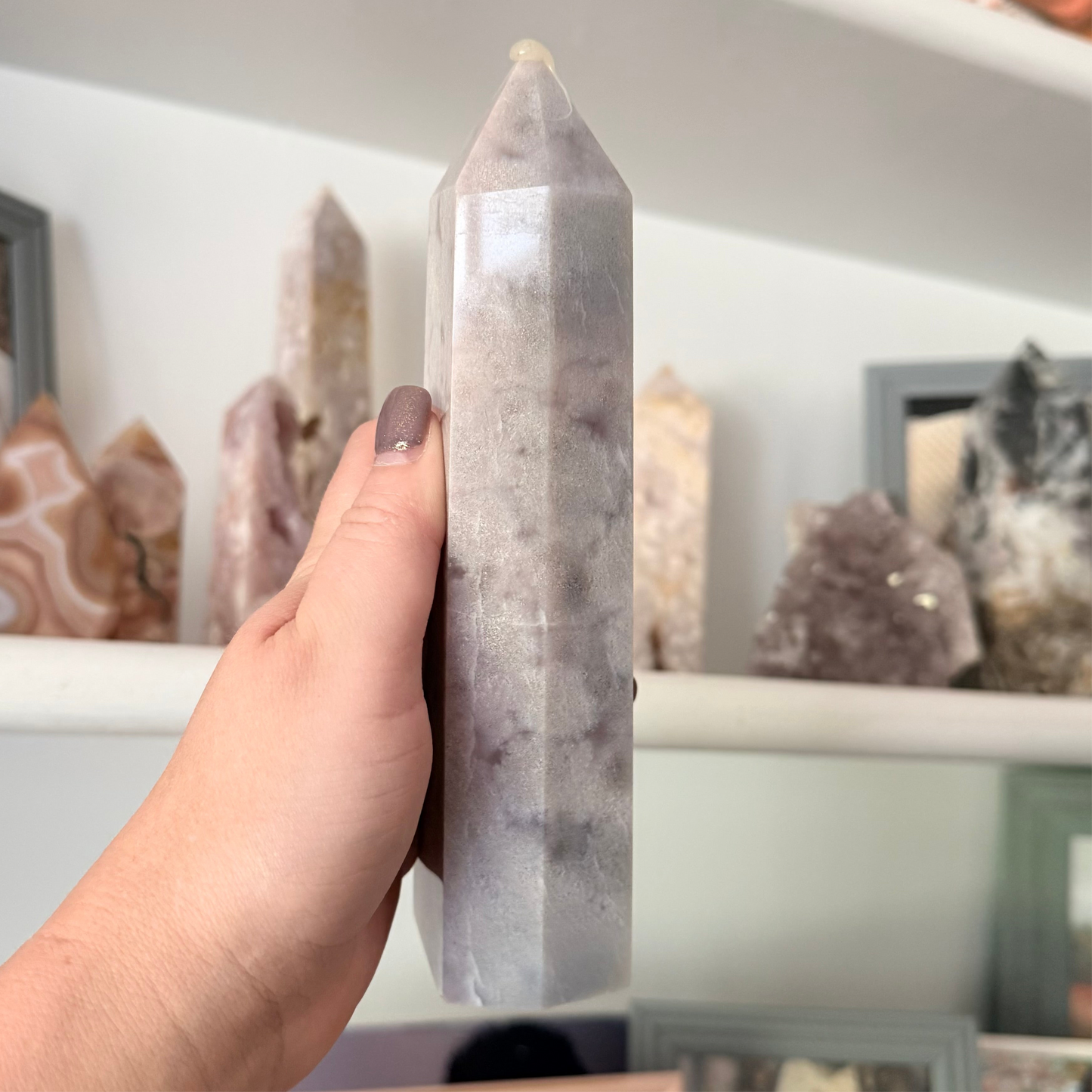 Pink Amethyst Crystal Tower