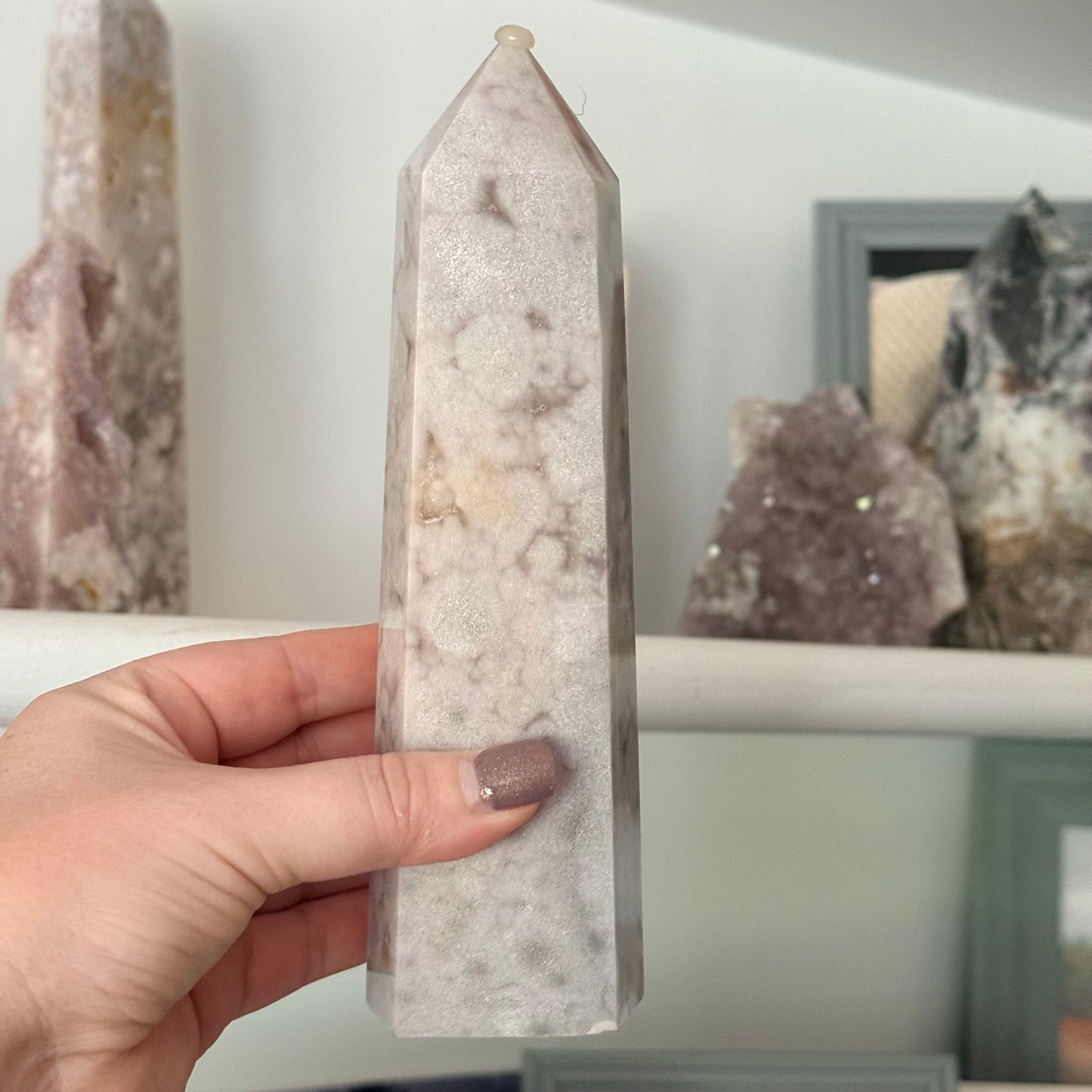 Pink Amethyst Crystal Tower