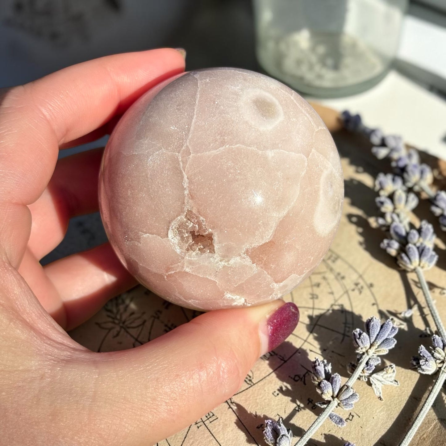 Pink Amethyst Crystal Sphere