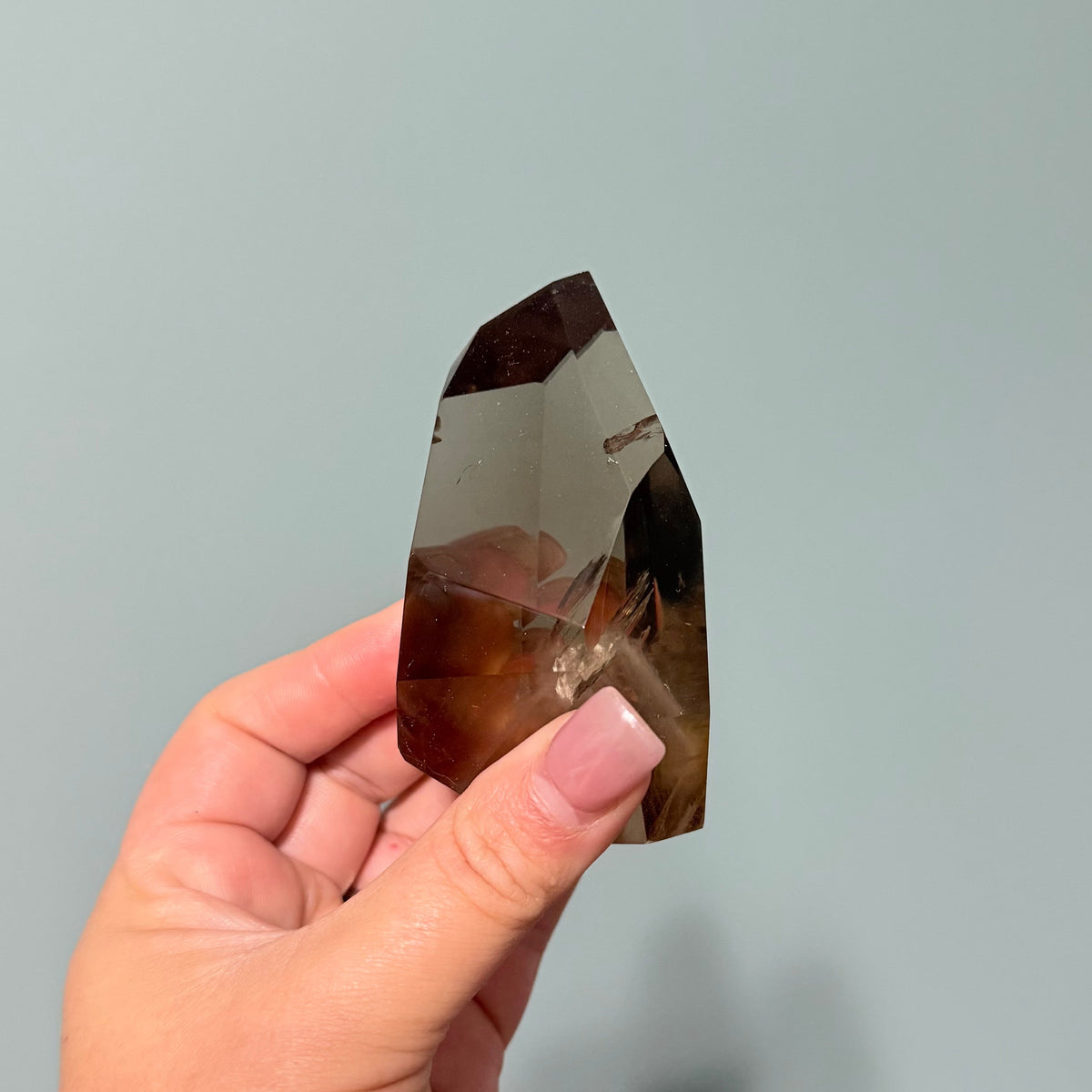 Smoky Quartz Polished Freeform Crystal Point