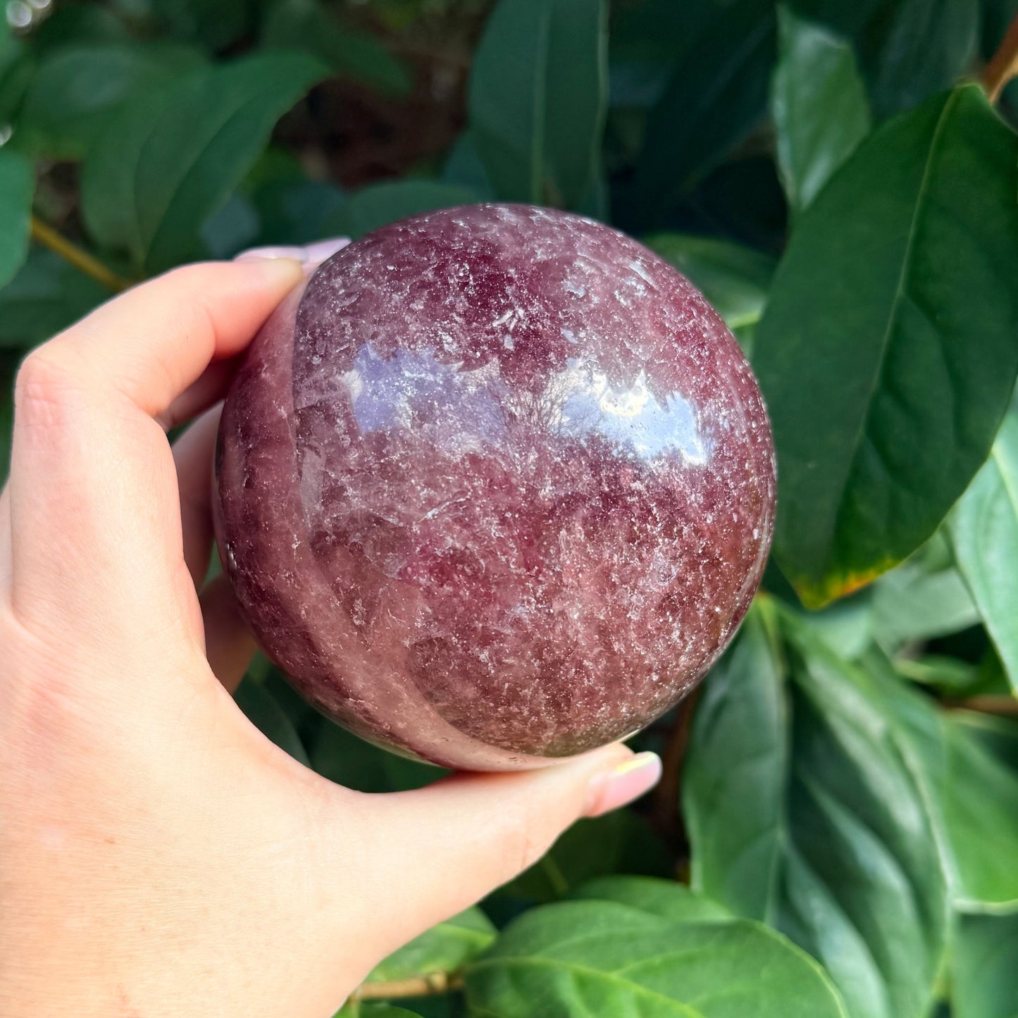Sparkled Strawberry Quartz Crystal Sphere XXL