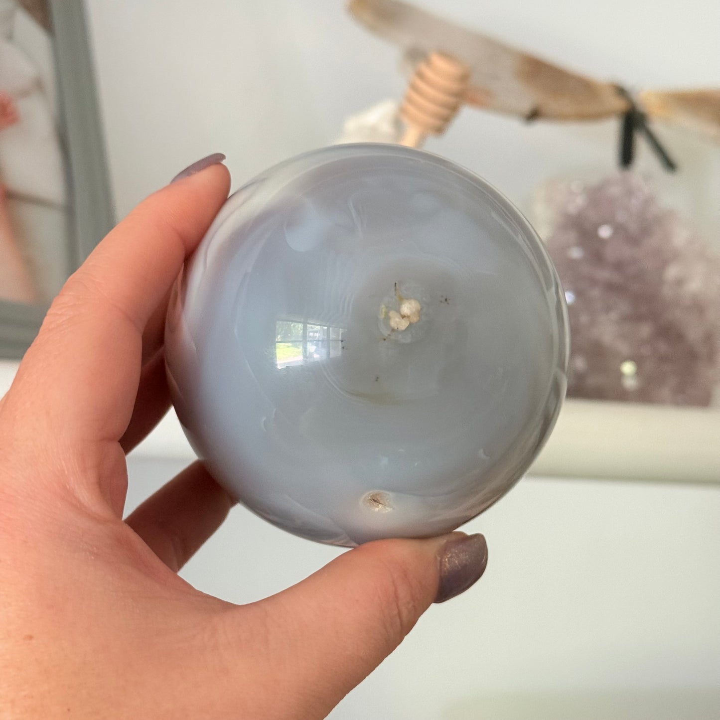 Druzy Jelly Agate Crystal Sphere