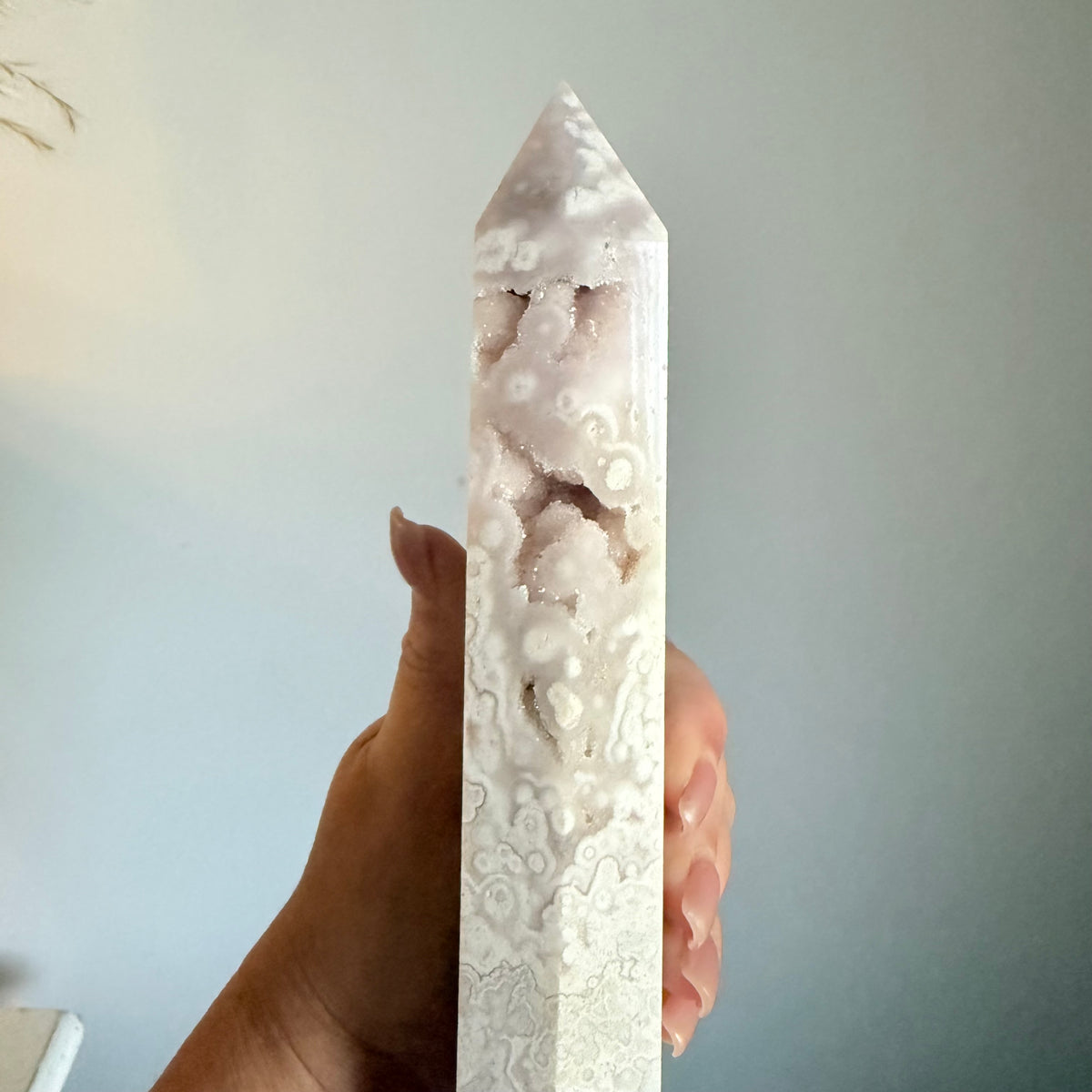 Pink Amethyst Druzy Crystal Tower