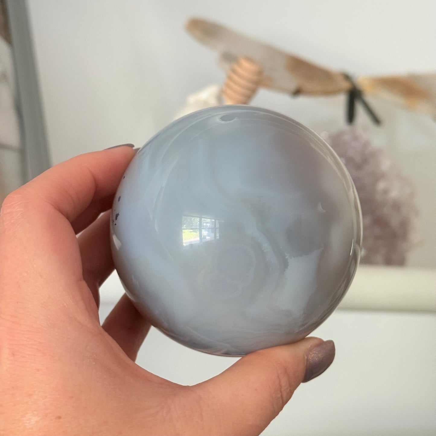 Druzy Jelly Agate Crystal Sphere