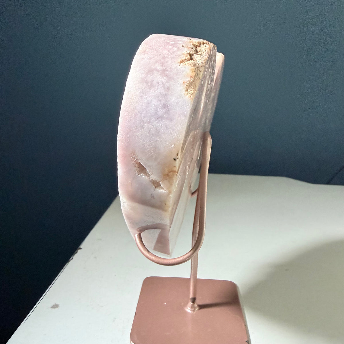 Pink Amethyst Druzy Crystal Heart Statement Piece