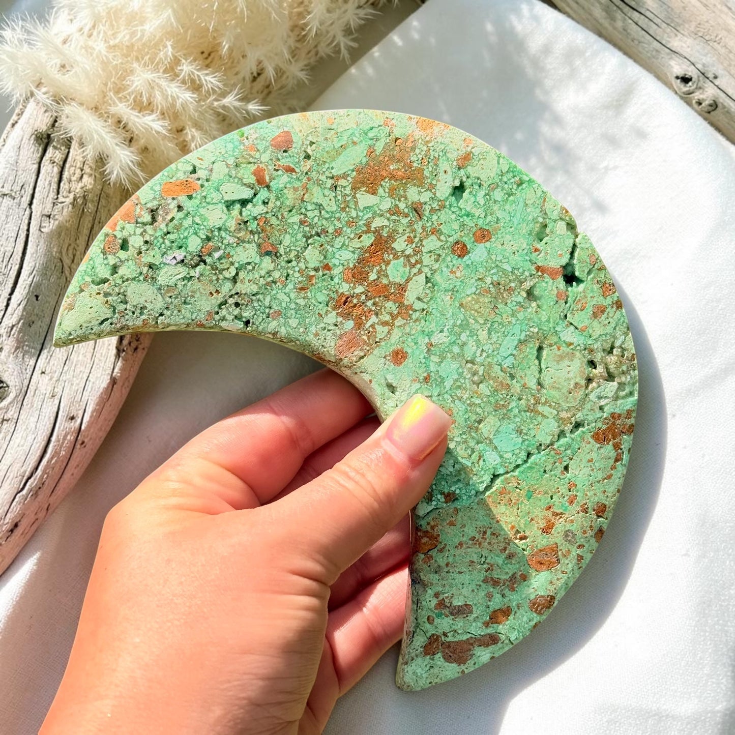 Natural Rare Find Smithsonite Crystal Moon Rough Specimen