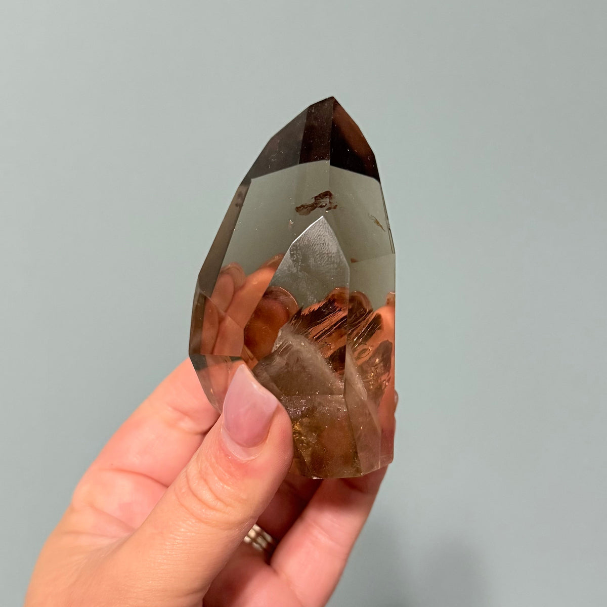 Smoky Quartz Polished Freeform Crystal Point
