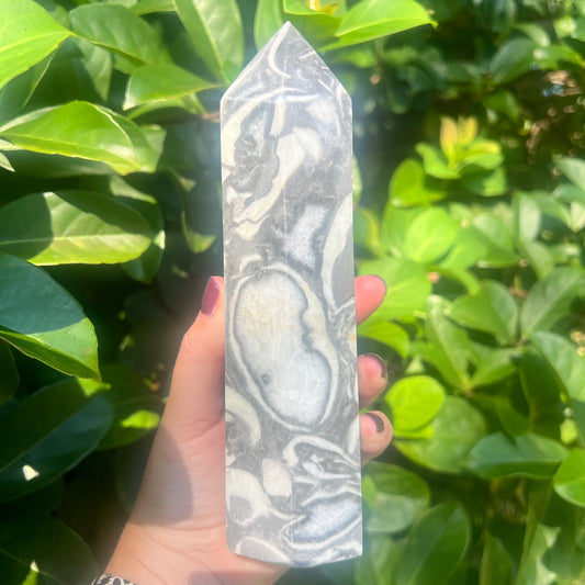 Thousand Eye Jasper Crystal Tower