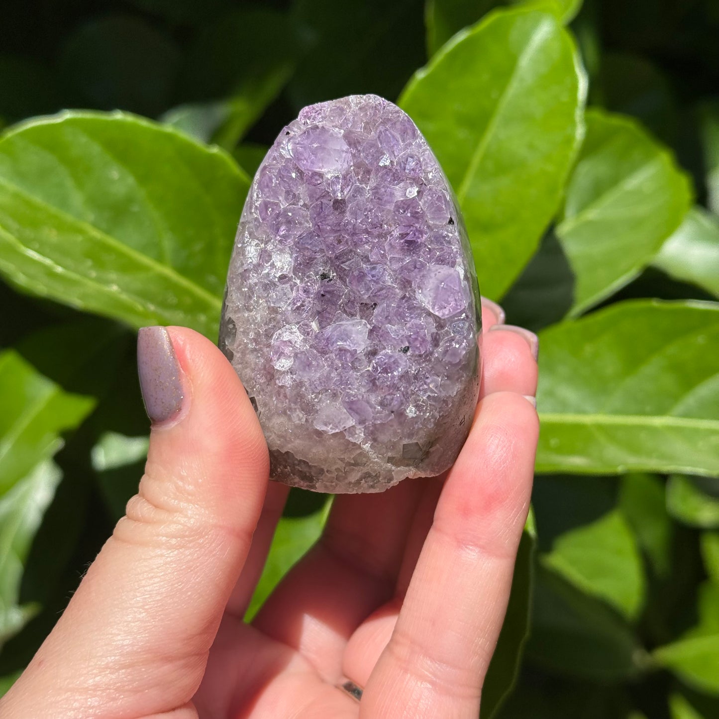 Amethyst Crystal Egg Carving