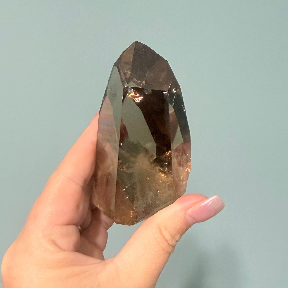 Smoky Quartz Polished Freeform Crystal Point
