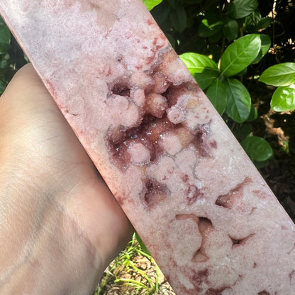 Pink Amethyst Crystal Tower w/Druzy