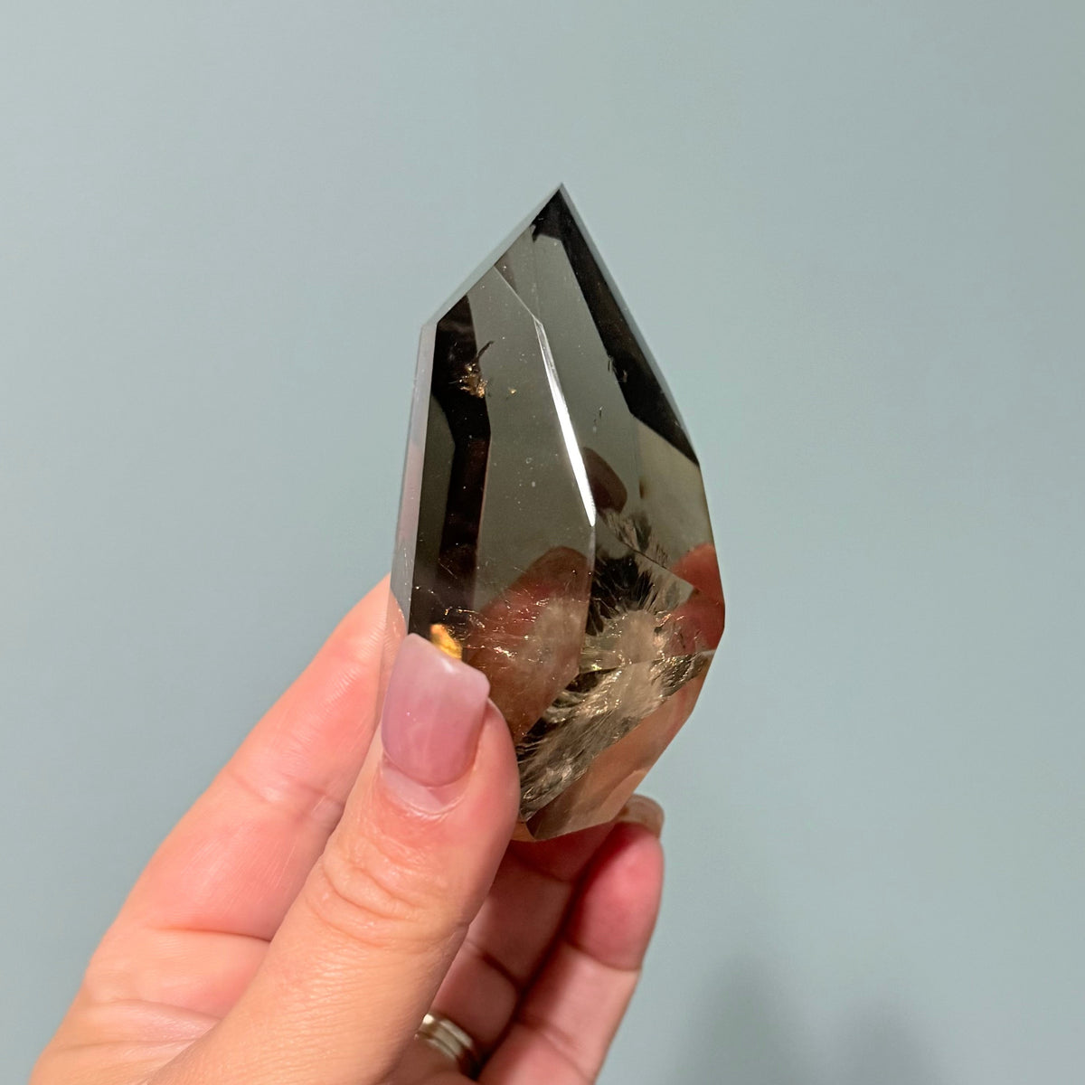 Smoky Quartz Polished Freeform Crystal Point