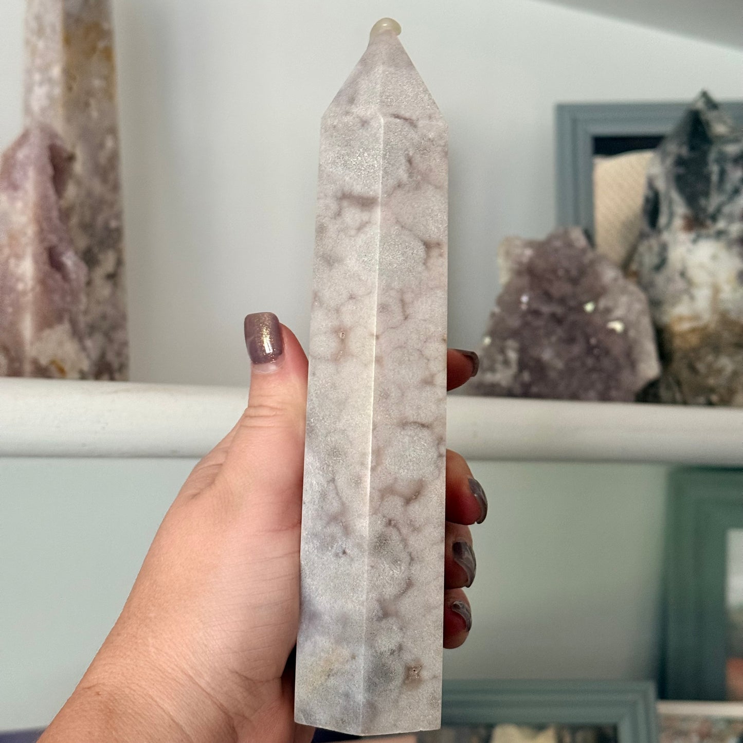 Pink Amethyst Crystal Tower