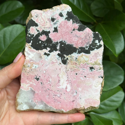 Peruvian Rhodochrosite Crystal Carving Slab