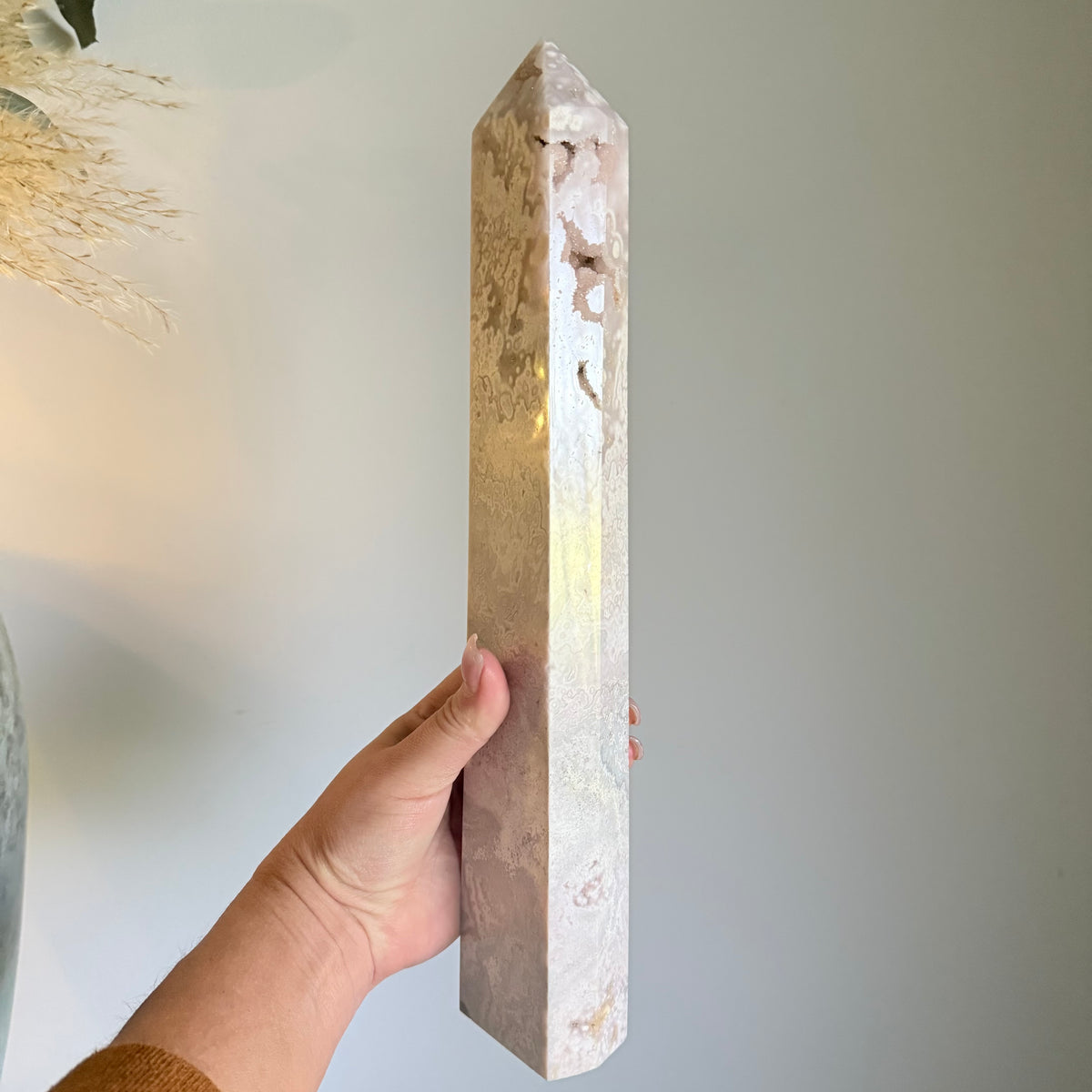 Pink Amethyst Druzy Crystal Tower