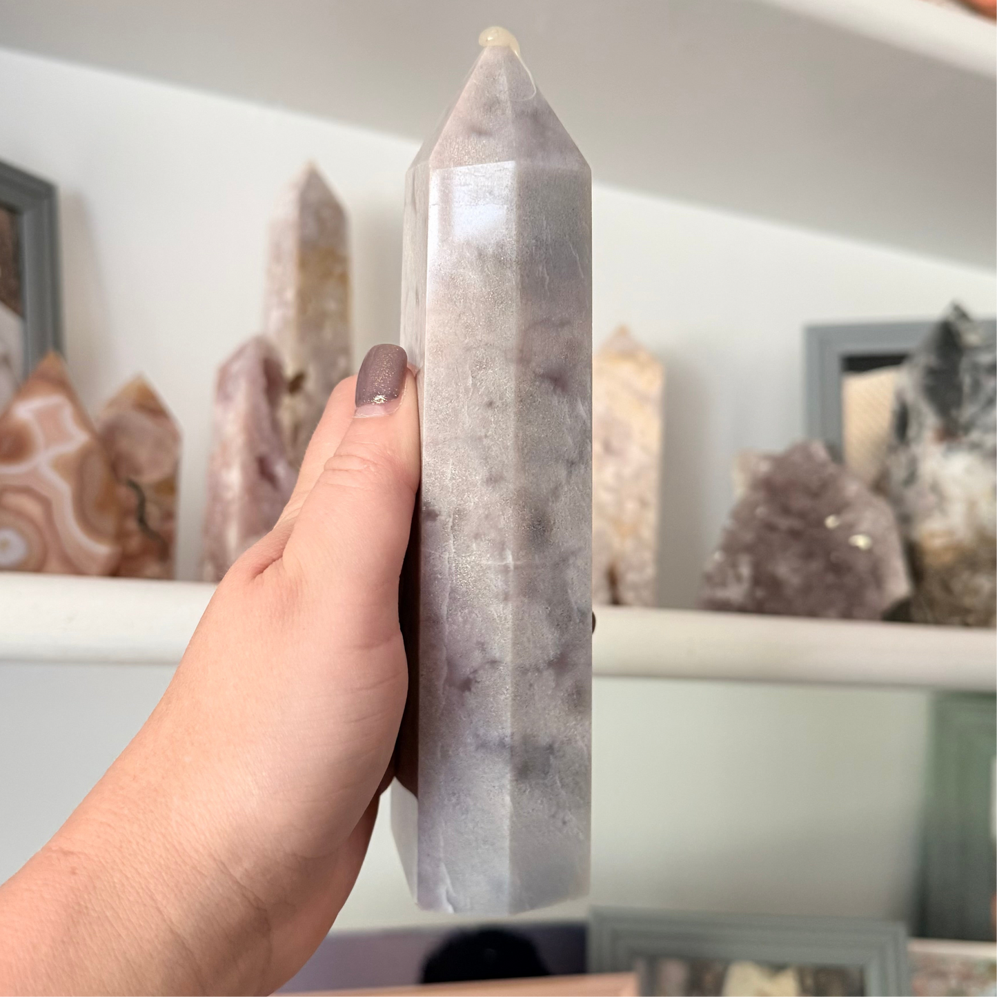 Pink Amethyst Crystal Tower