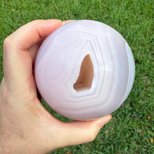 Natural Pink Jelly Crystal Sphere