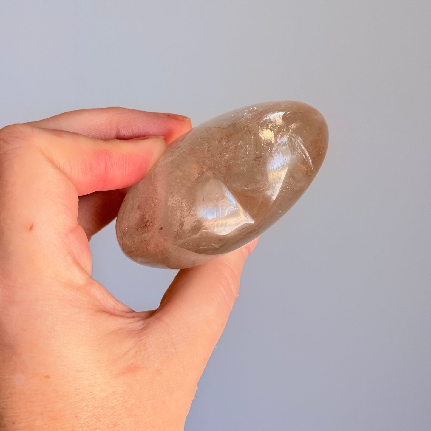 Chunky Clear Quartz Crystal Heart Carving (Flash)