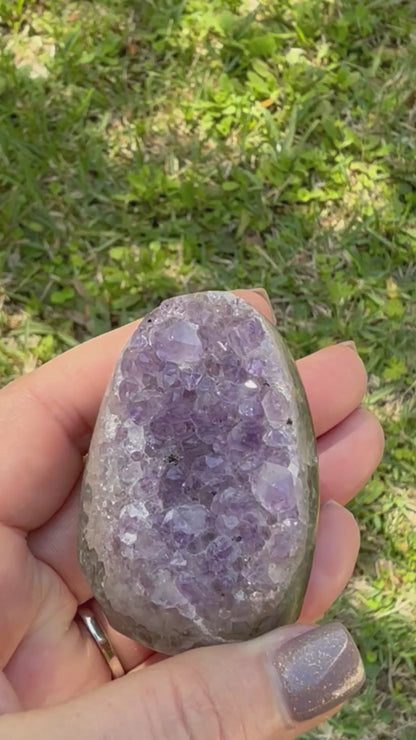 Amethyst Crystal Egg Carving
