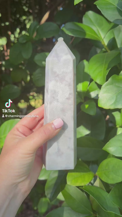 Pink Amethyst Crystal Tower